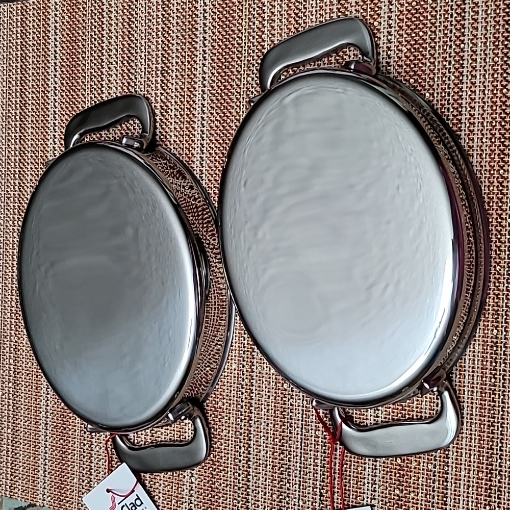 All Clad 7" Oval Baker, Gratin, Set of 2, NWT - Picture 3 of 4